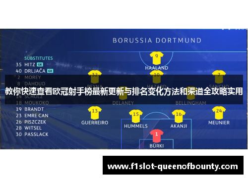 教你快速查看欧冠射手榜最新更新与排名变化方法和渠道全攻略实用